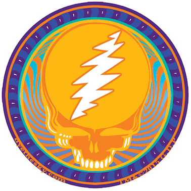 Grateful Dead Steal Your Face & Logo Round Sticker